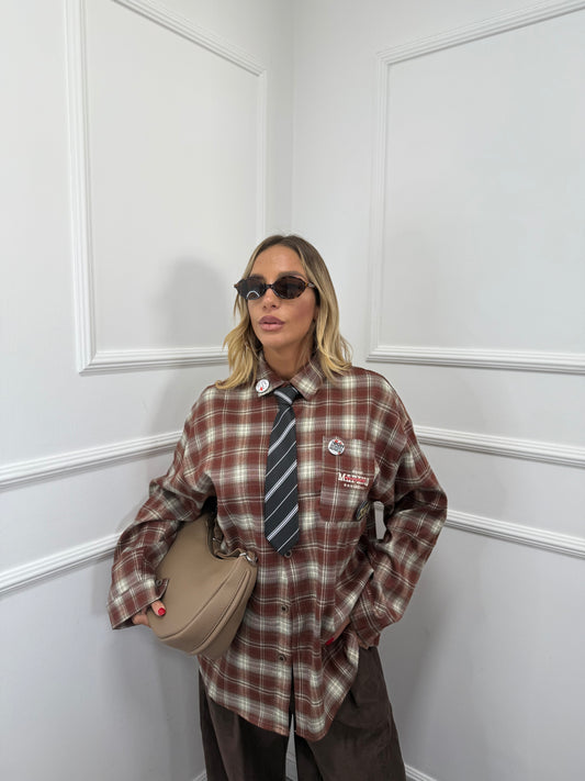 Camicia in flanella oversize a quadri Harry mc927