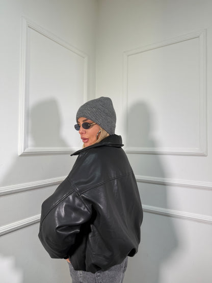 Bomber balloon ecopelle Darlying premium quality nero 8931