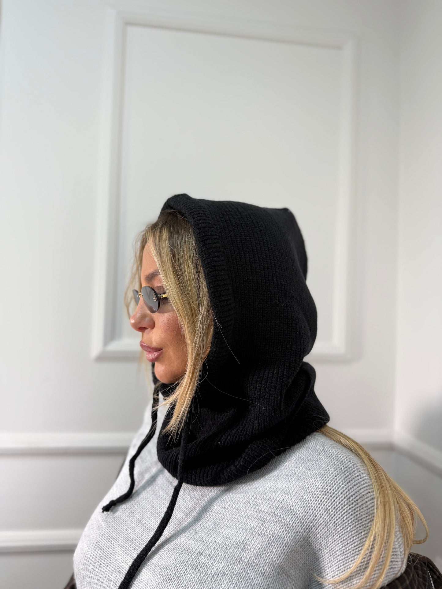 Balaclava in lana nero