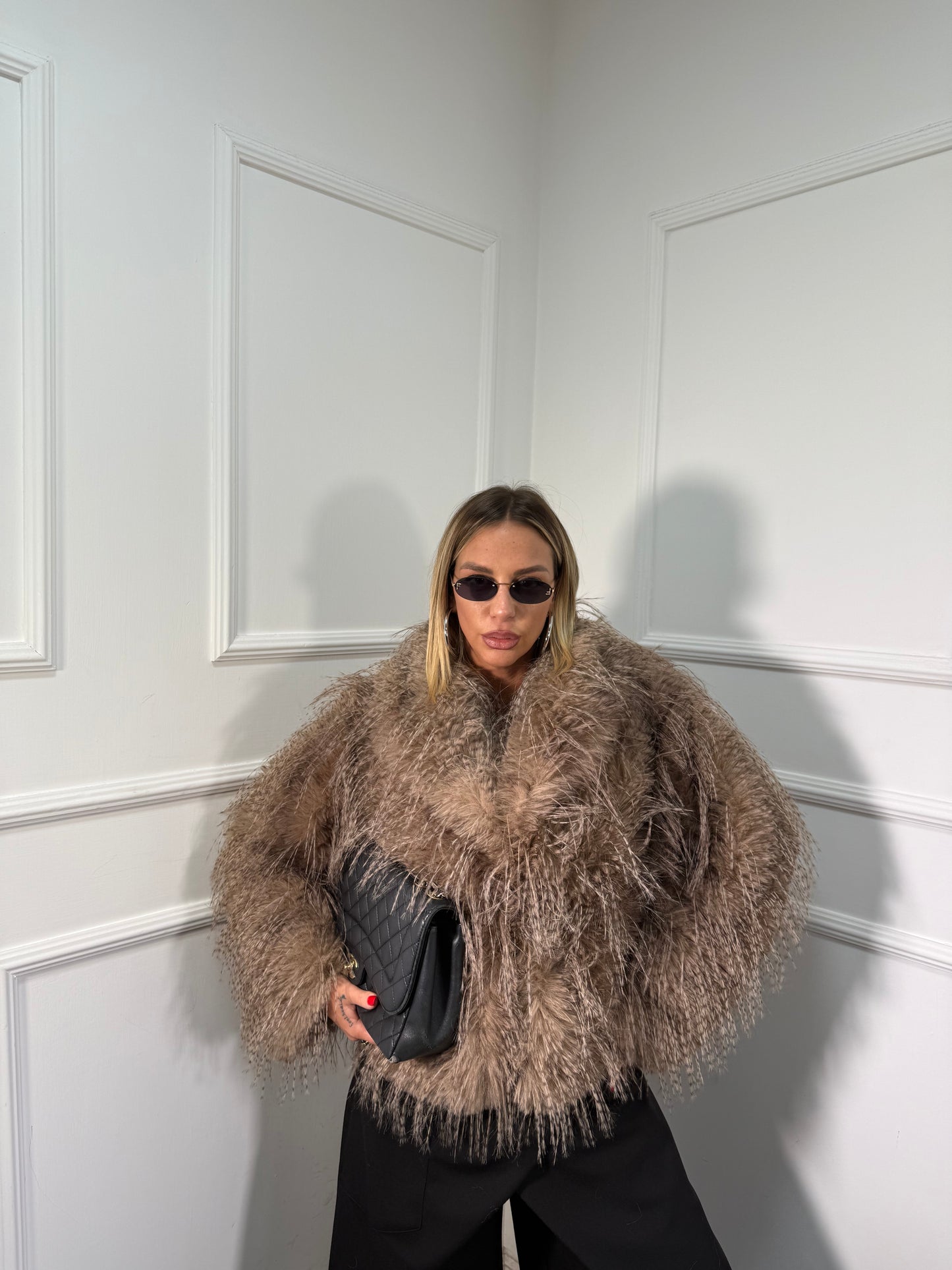 Ecofur effetto piumato Neve nocciola mfy2523