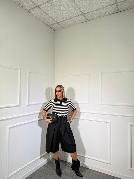 Bermuda con bustino alto Canyon nero 19030