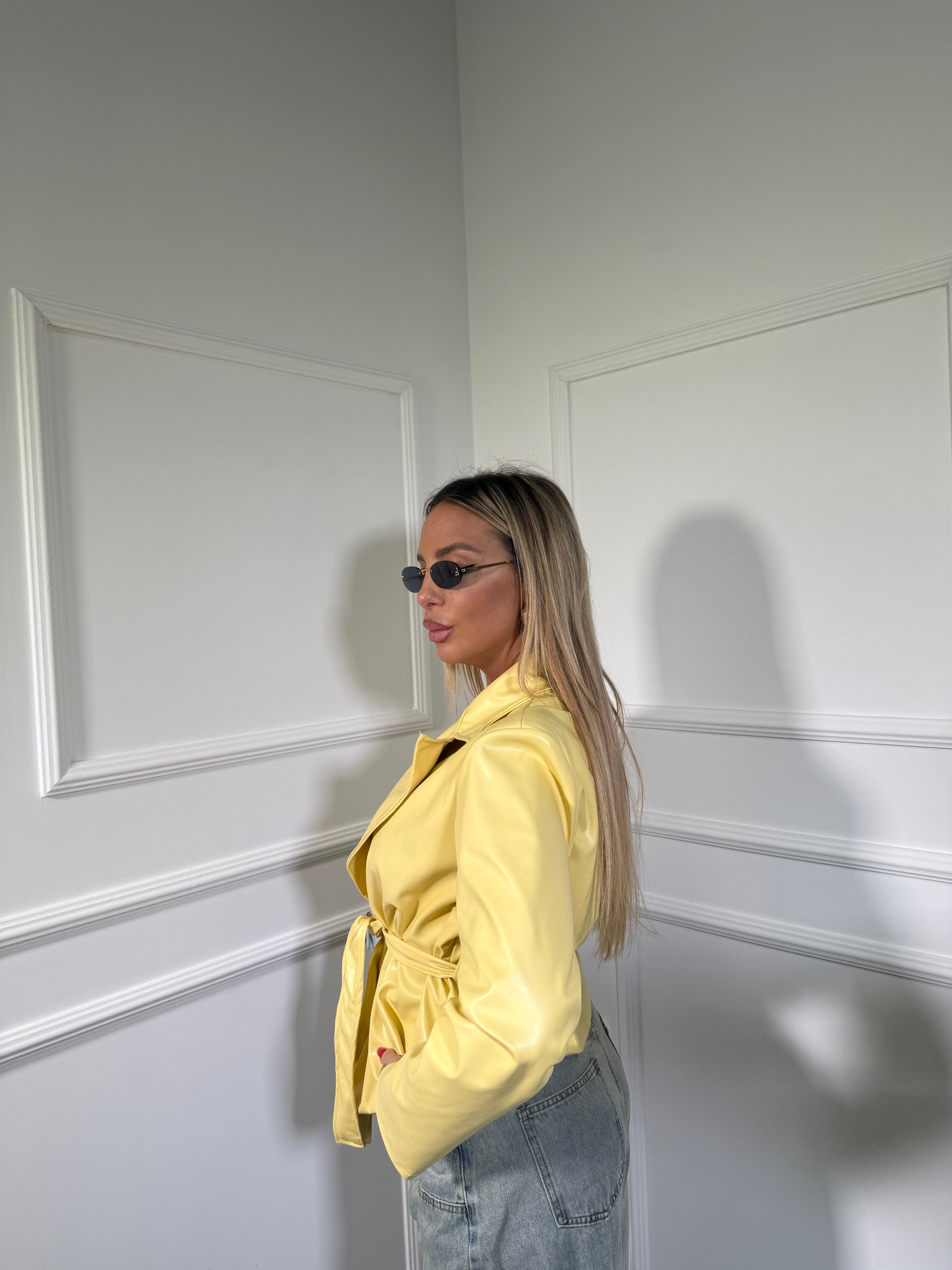 Giacca ecopelle avvitata con spalline Jamilia (vari colori) 9940