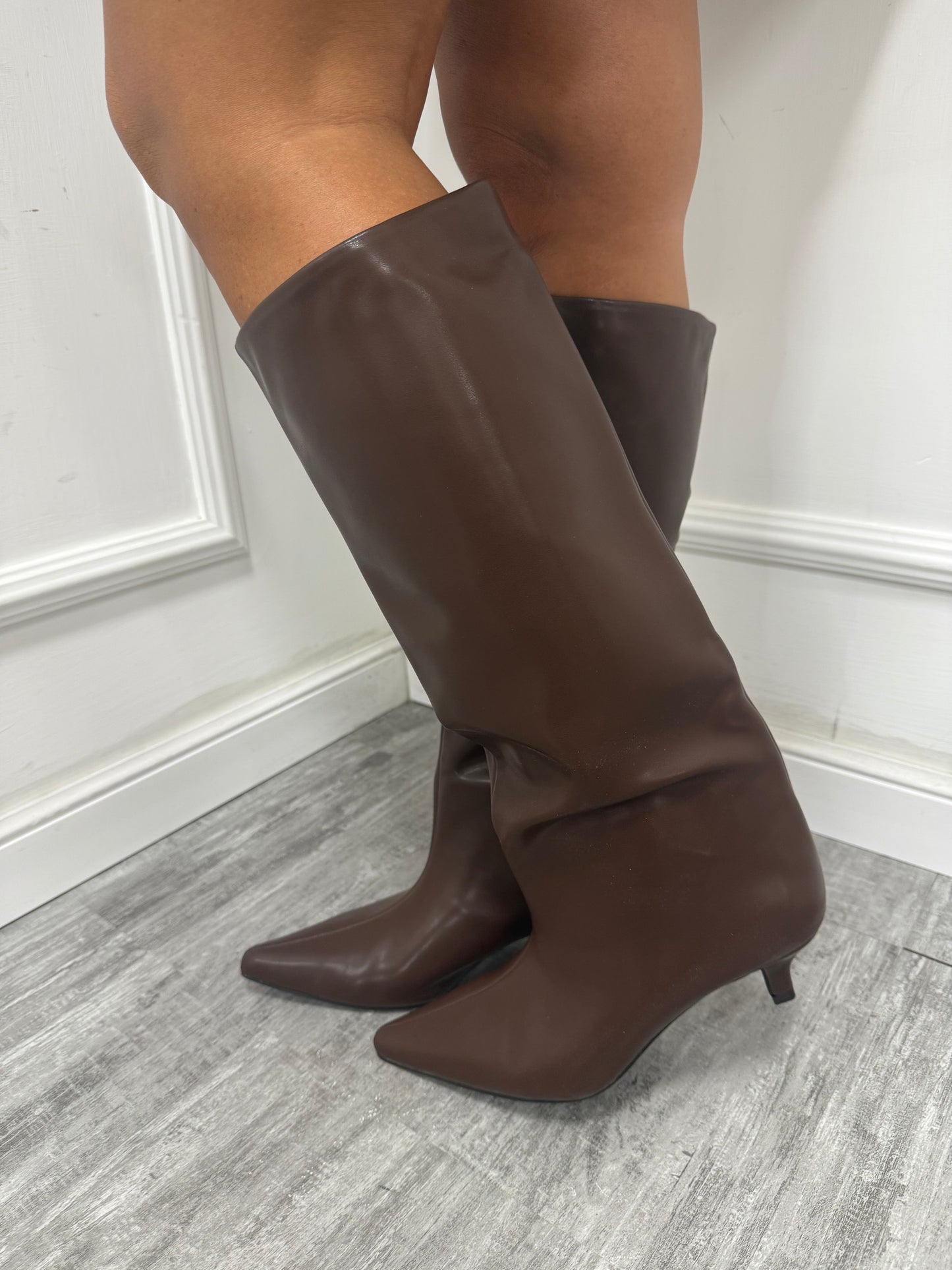 Stivale in ecopelle emily cioccolato k7059