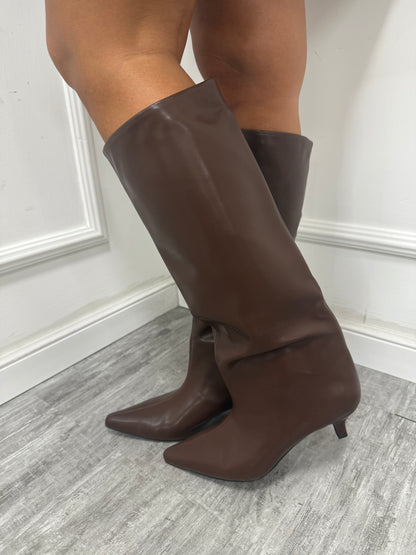 Stivale in ecopelle emily cioccolato k7059