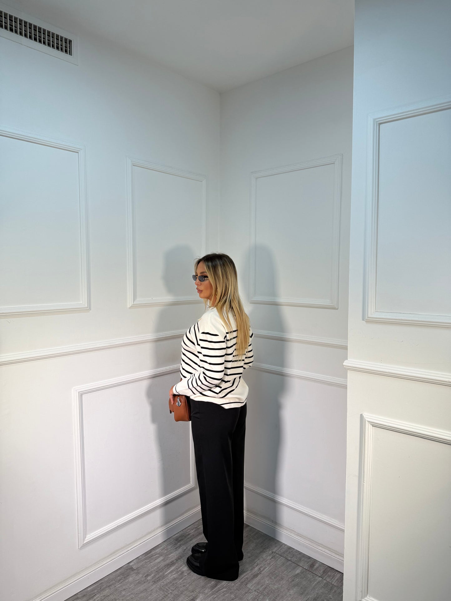 Pantaloni palazzo Madison nero 23600641