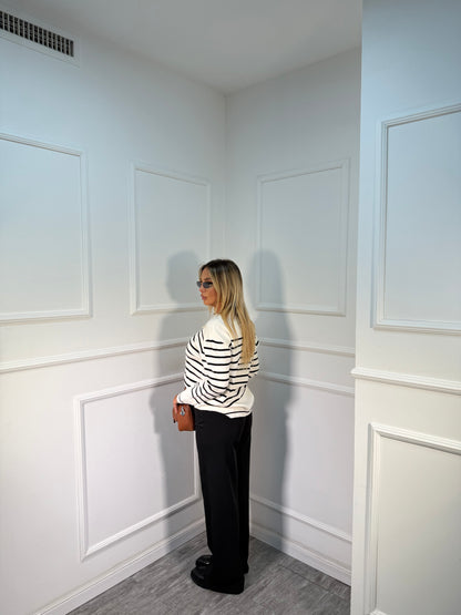 Pantaloni palazzo Madison nero 23600641