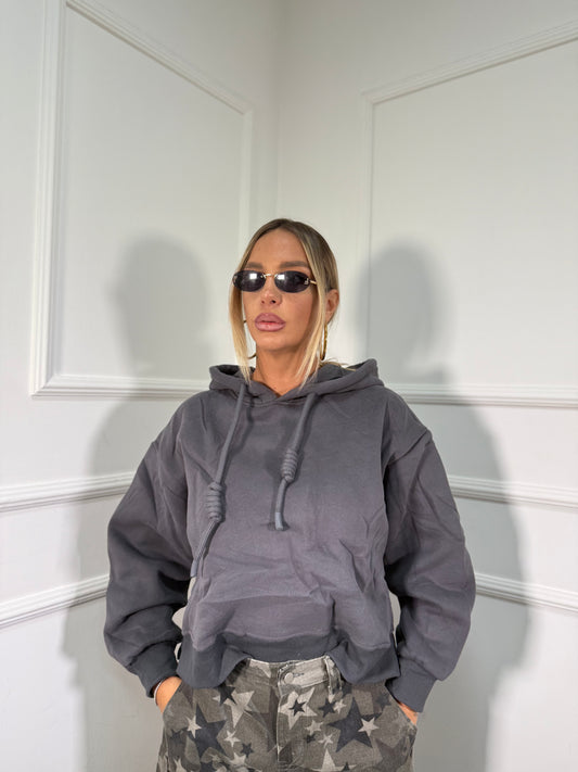 Felpa strutturata Starbucks grigio antracite K-3703