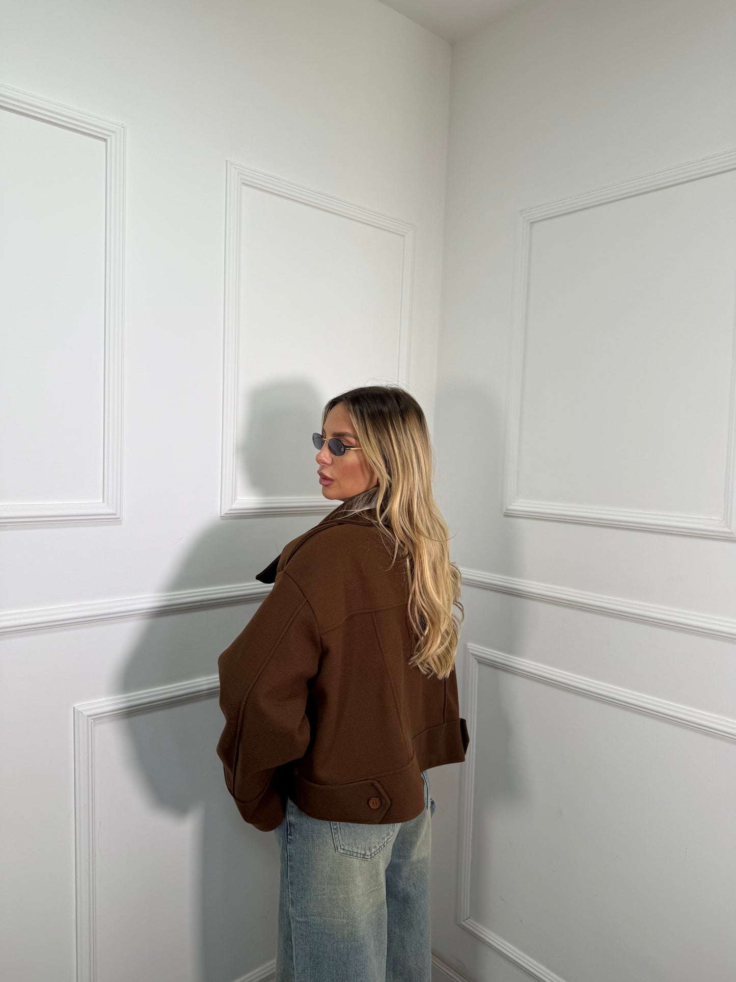 Cappotto in panno Notting Hill 2.0 cioccolato 22638