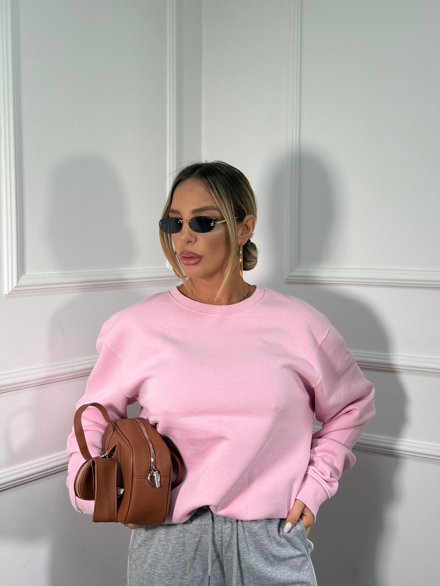 Felpa in pile oversize Basic 01tom