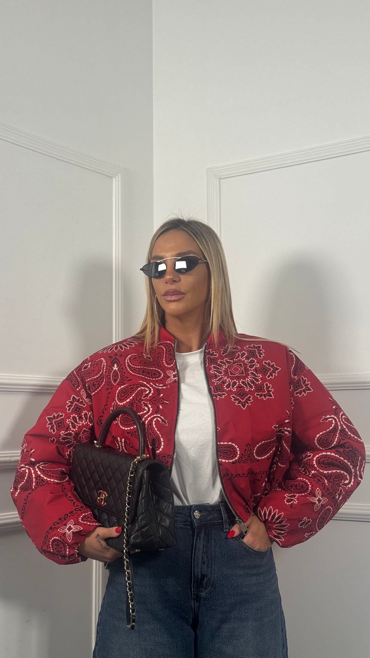 Bomber bandana trapuntato Banderas rosso 7293
