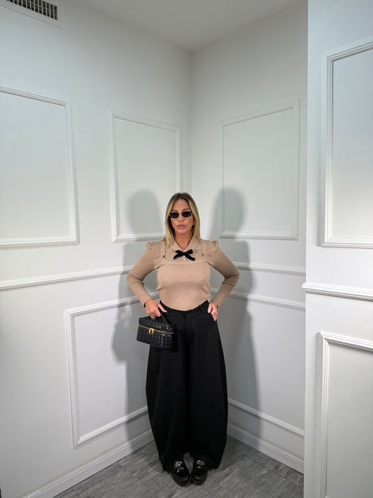 Pantaloni palazzo balloon Easy nero 66690