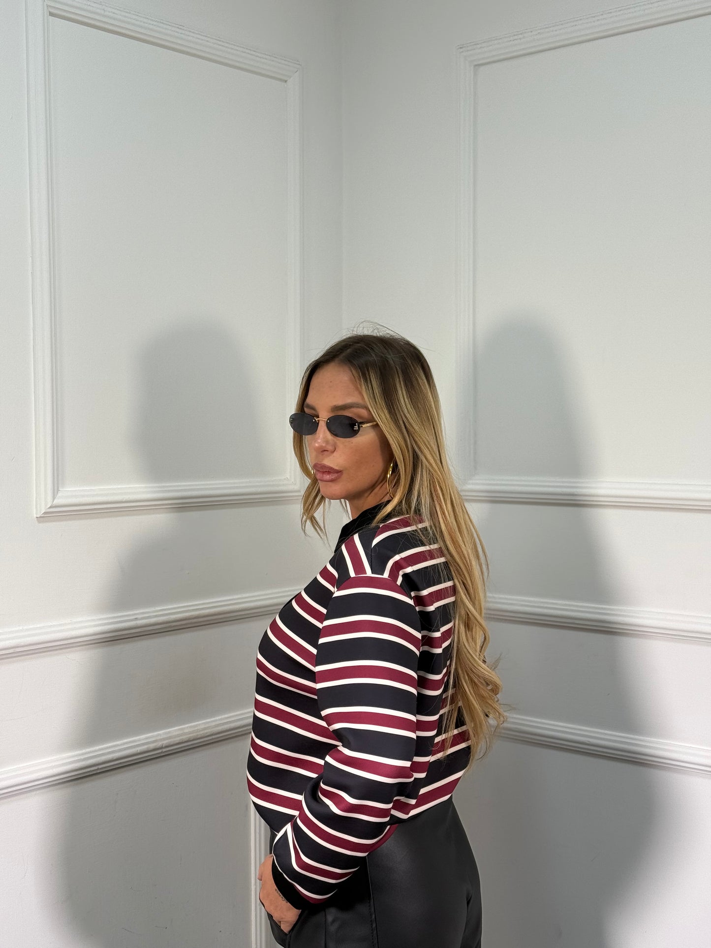 Polo in pile Florence nero m60601