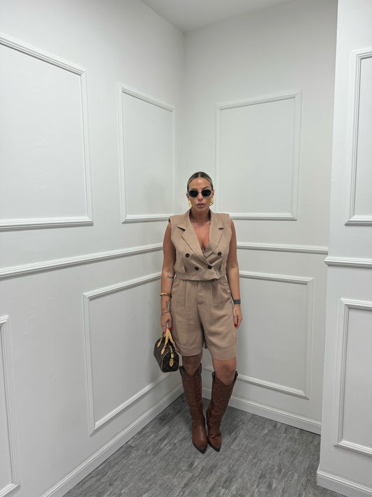 Tailleur meddie camel mar6396