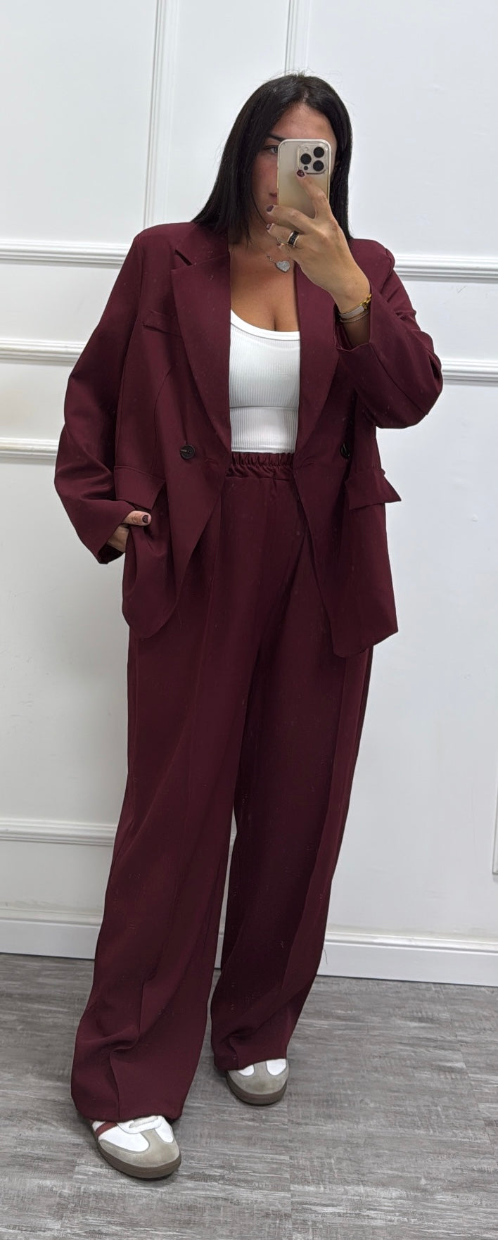 Tailleur Elena bordeaux curvy 46/52 15864