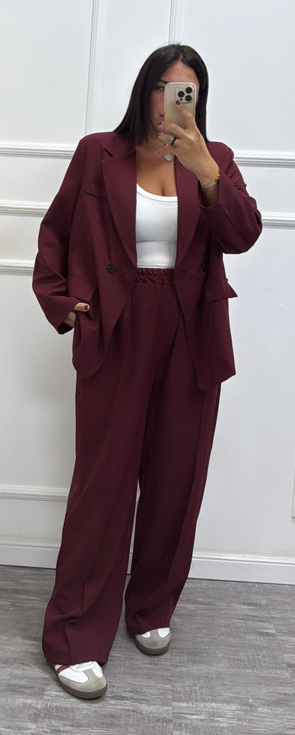 Tailleur Elena bordeaux curvy 46/52 15864