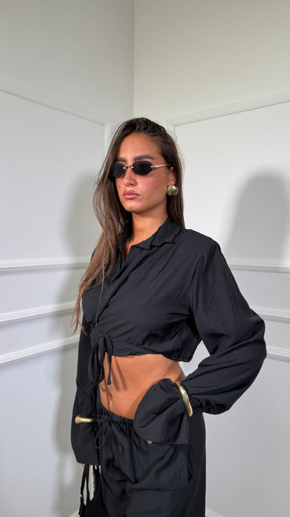Coordinato con spalline Cancun nero 8212