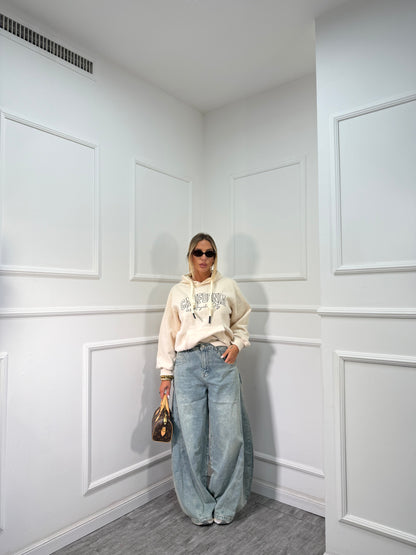 Jeans palazzone balloon lavaggio chiaro 80228