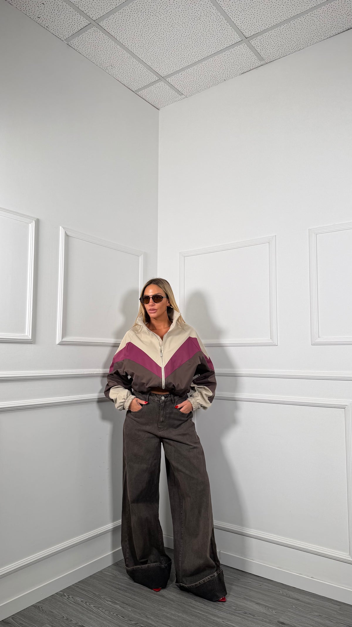 Bomber in nylon by lumina viola ld6174