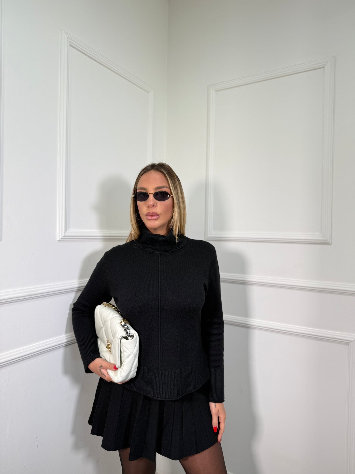 Coordinato lana rasata Colly nero zs5161