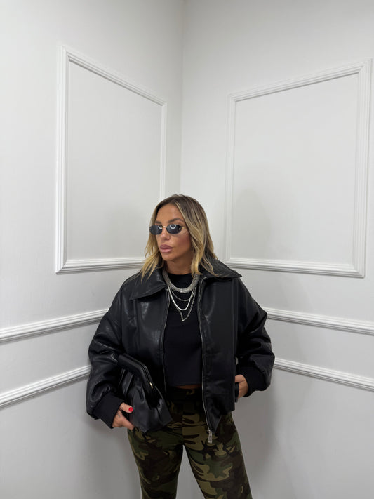 Bomber ecopelle oversize Liam 8931