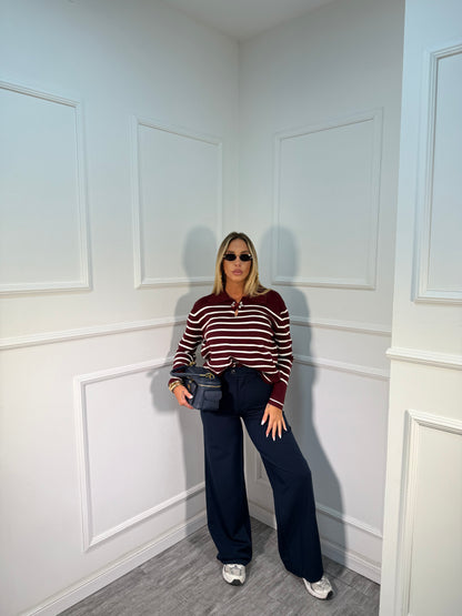 Pantaloni palazzo Madison blu navy 23600641