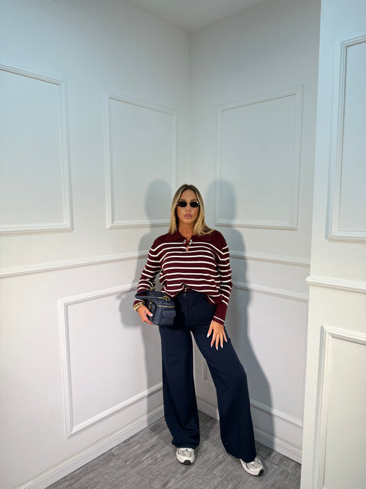 Pantaloni palazzo Madison blu navy 23600641