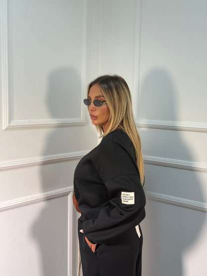 Coordinato curvy Life nero 74531