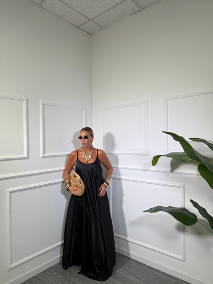Abito midi in satin Penelope (vari colori)