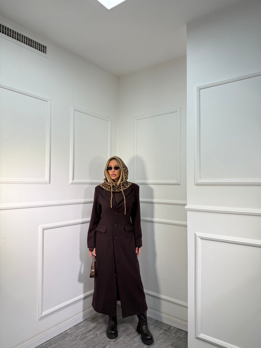 Cappotto in panno avvitato Erin cioccolato 5928