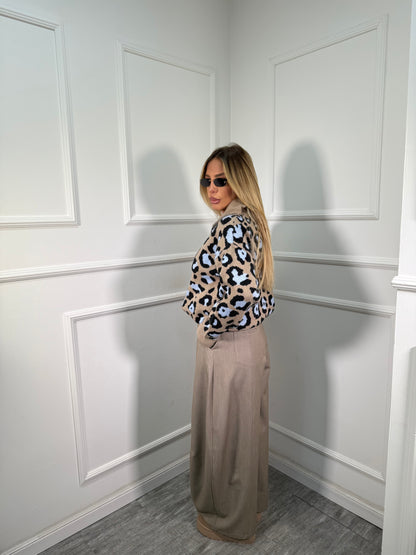 Pantaloni palazzo balloon Easy taupe 66690