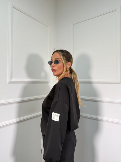 Coordinato in tuta Casual nero 22041