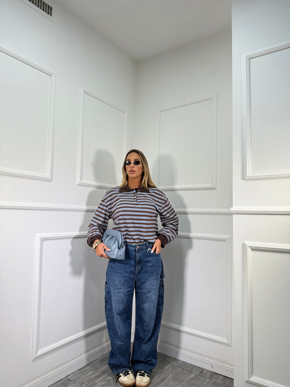 Jeans carpenter Curvy lavaggio scuro ywp1510