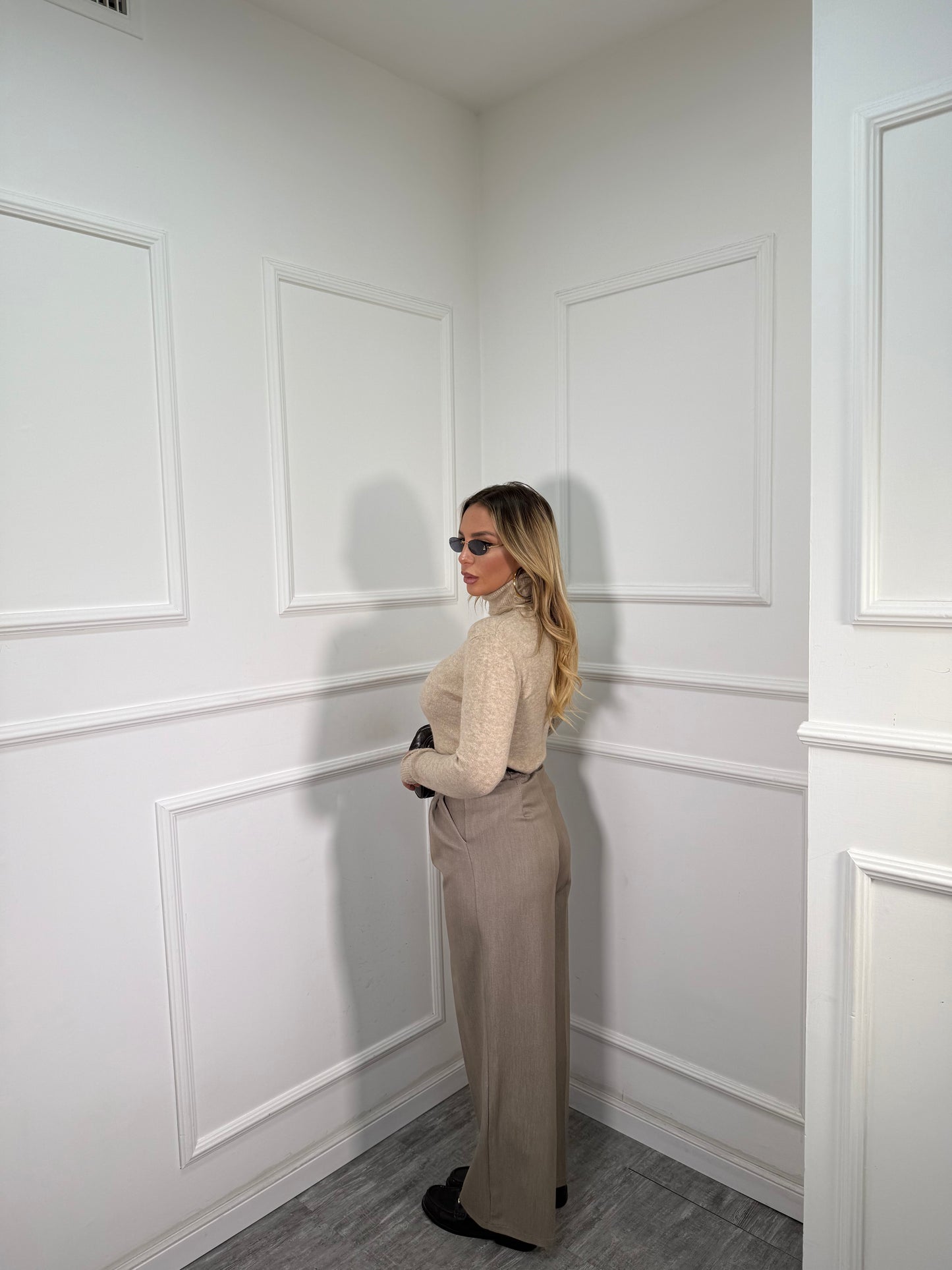 Pantaloni palazzo Studios cappuccino 15592