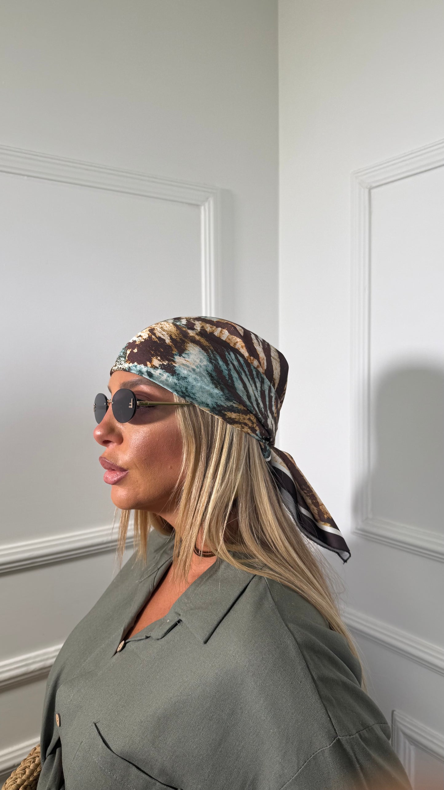 Pareo + bandana in satin Madagascar  37271