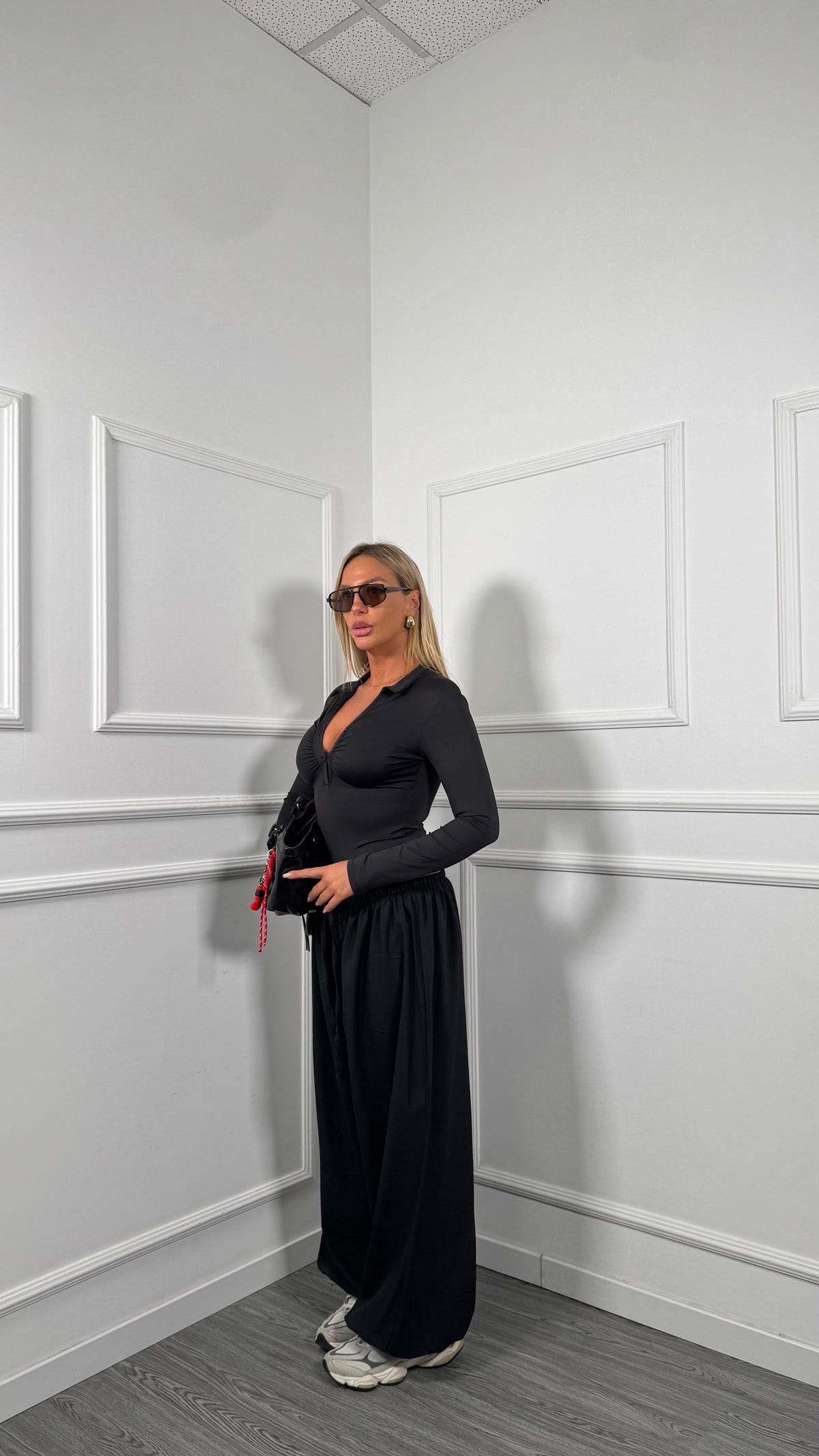 Pantaloni balloon Curvy All nero 8390