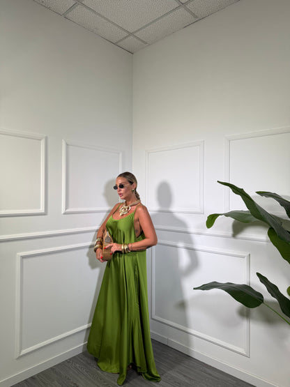 Abito midi in satin Penelope (vari colori)