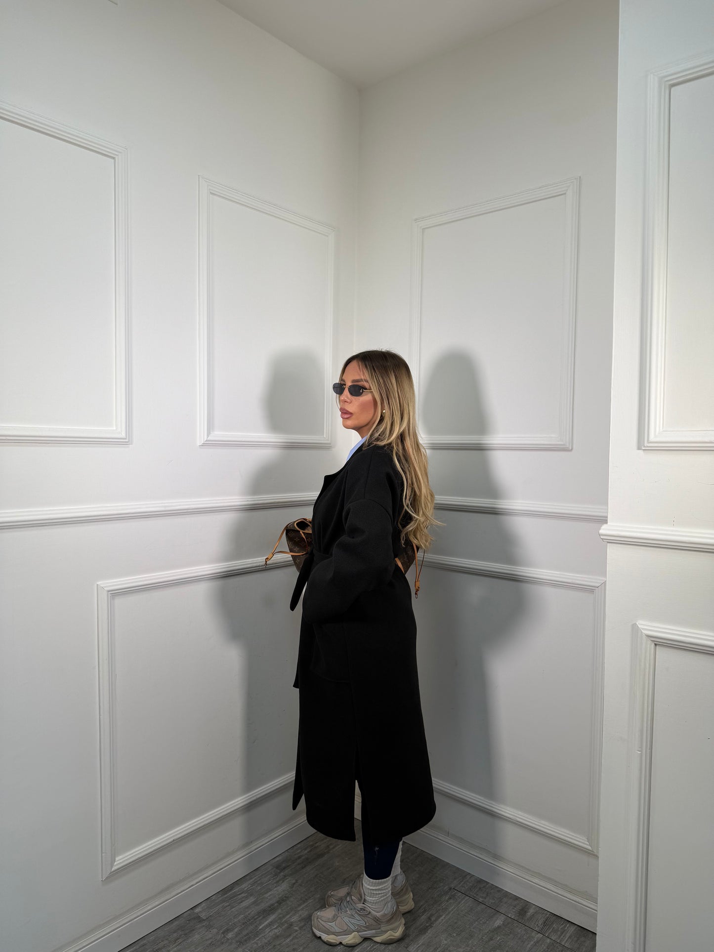 Cappotto in panno Bruxelles nero 22623