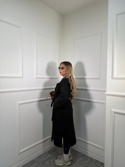 Cappotto in panno Bruxelles nero 22623