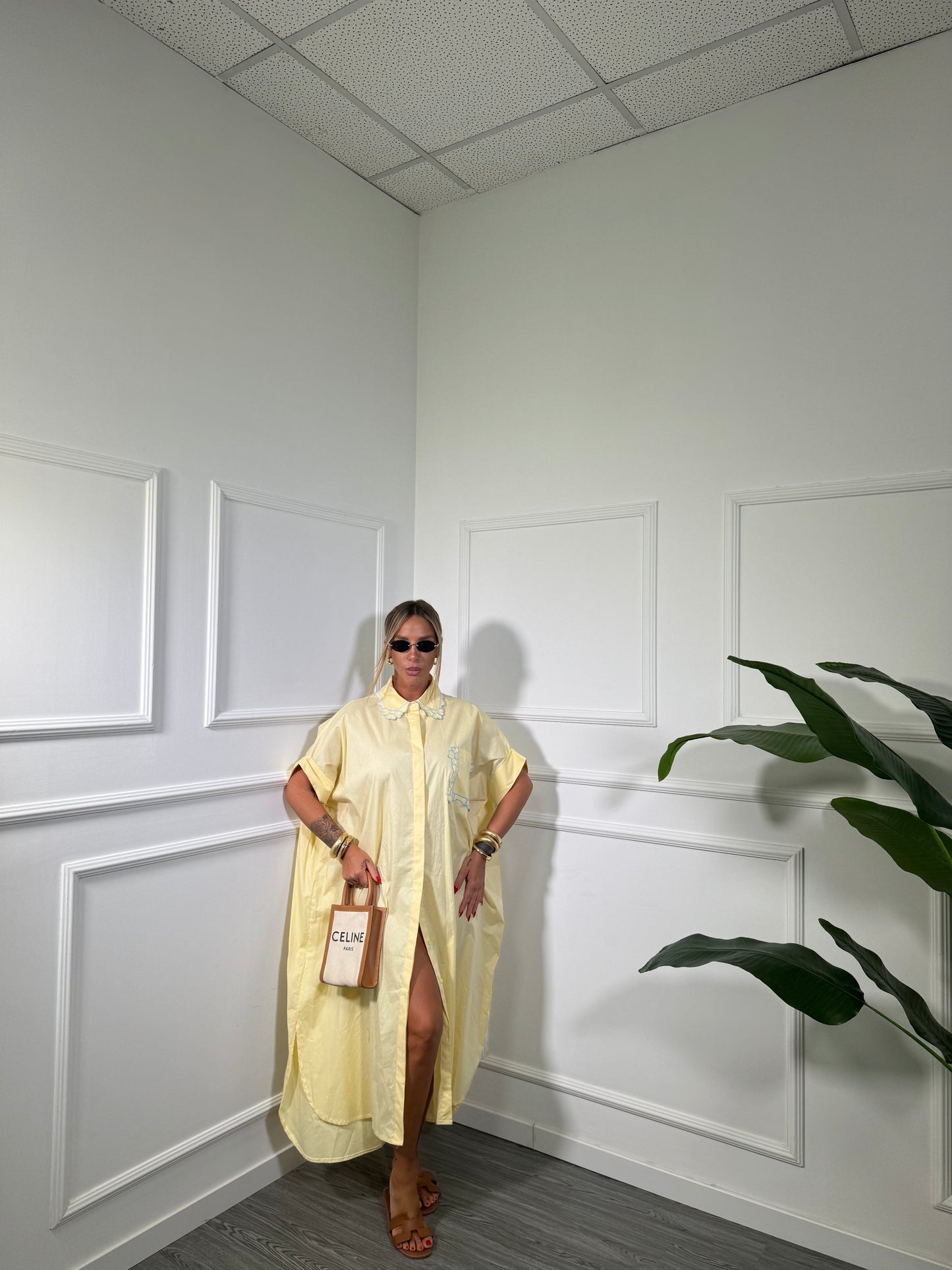 Camicione midi oversize (curvy) Funny giallo