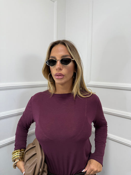 Shirt in Cashmere Curvy vinaccia