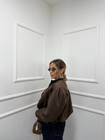 Bomber eco camoscio Elsie marrone 9846