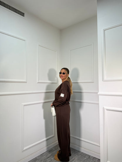 Coordinato in tuta Casual cioccolato 22041