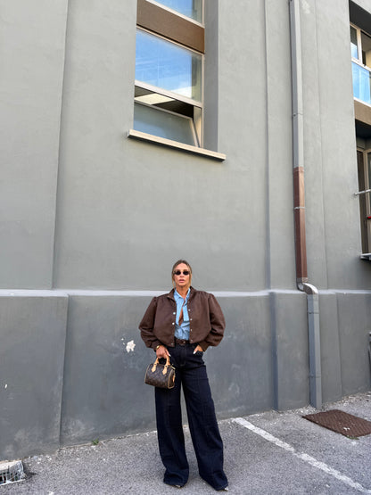 Bomber eco camoscio Elsie marrone 9846