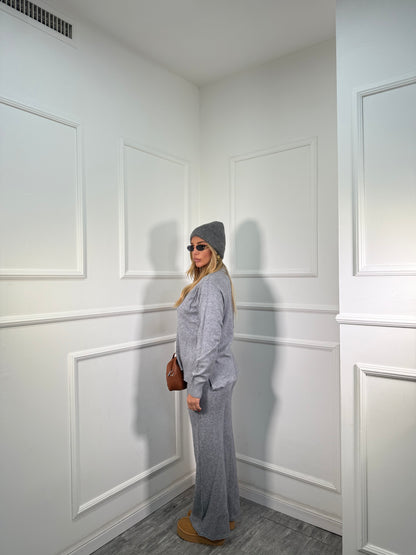 Coordinato lana rasata Winter grigio 022