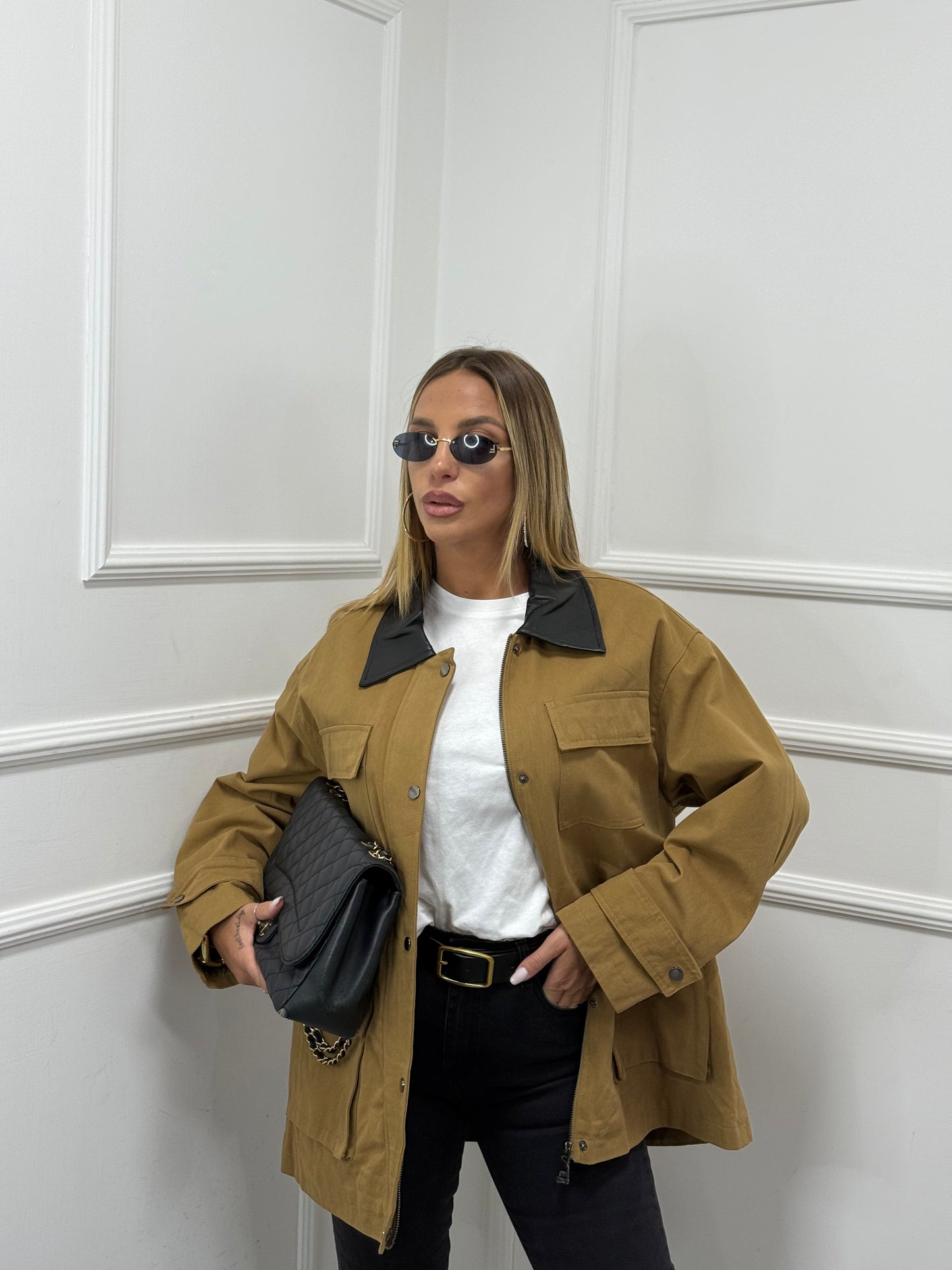 Parka oversize Kourtney camel s203