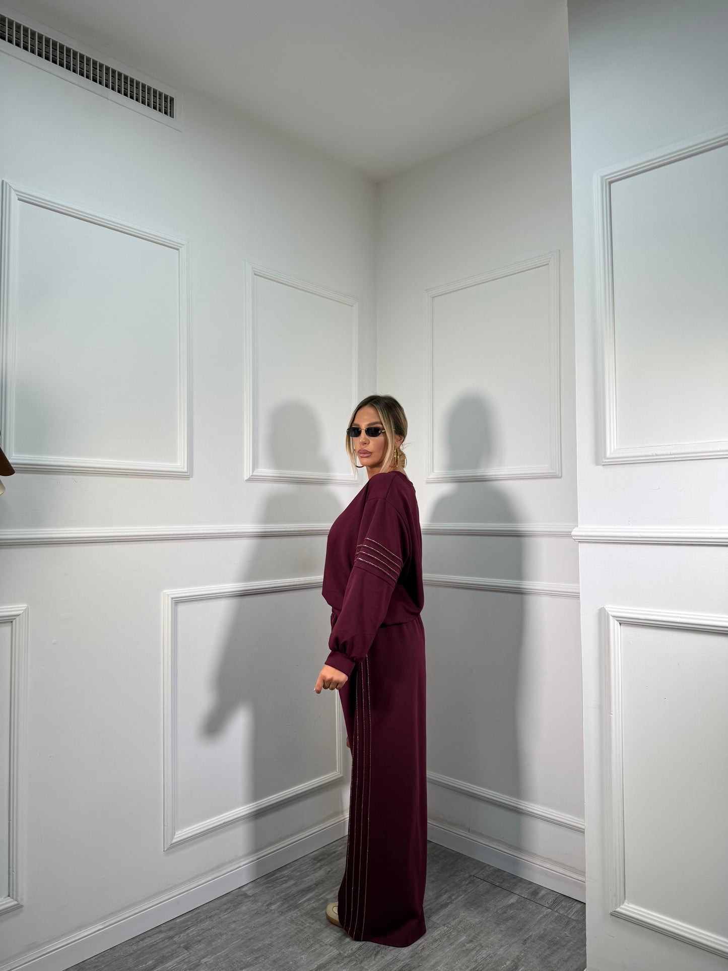 Coordinato in tuta Gold bordeaux dalla 44/52 118911