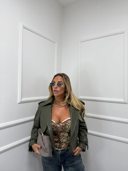 Trench crop ecopelle Harrow verde kiwi 87500