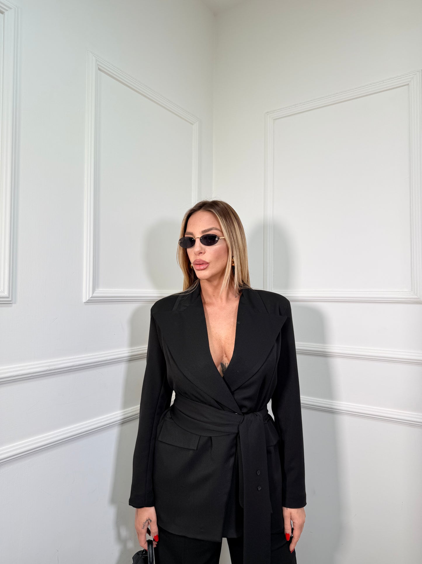 Tailleur con fusciacca Secret nero 2612