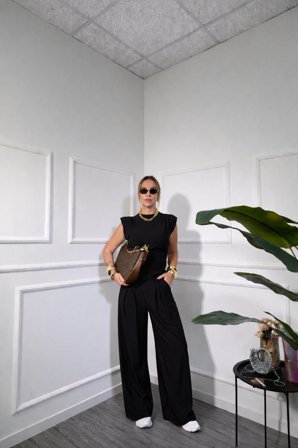 Coordinato in lycra Clio nero