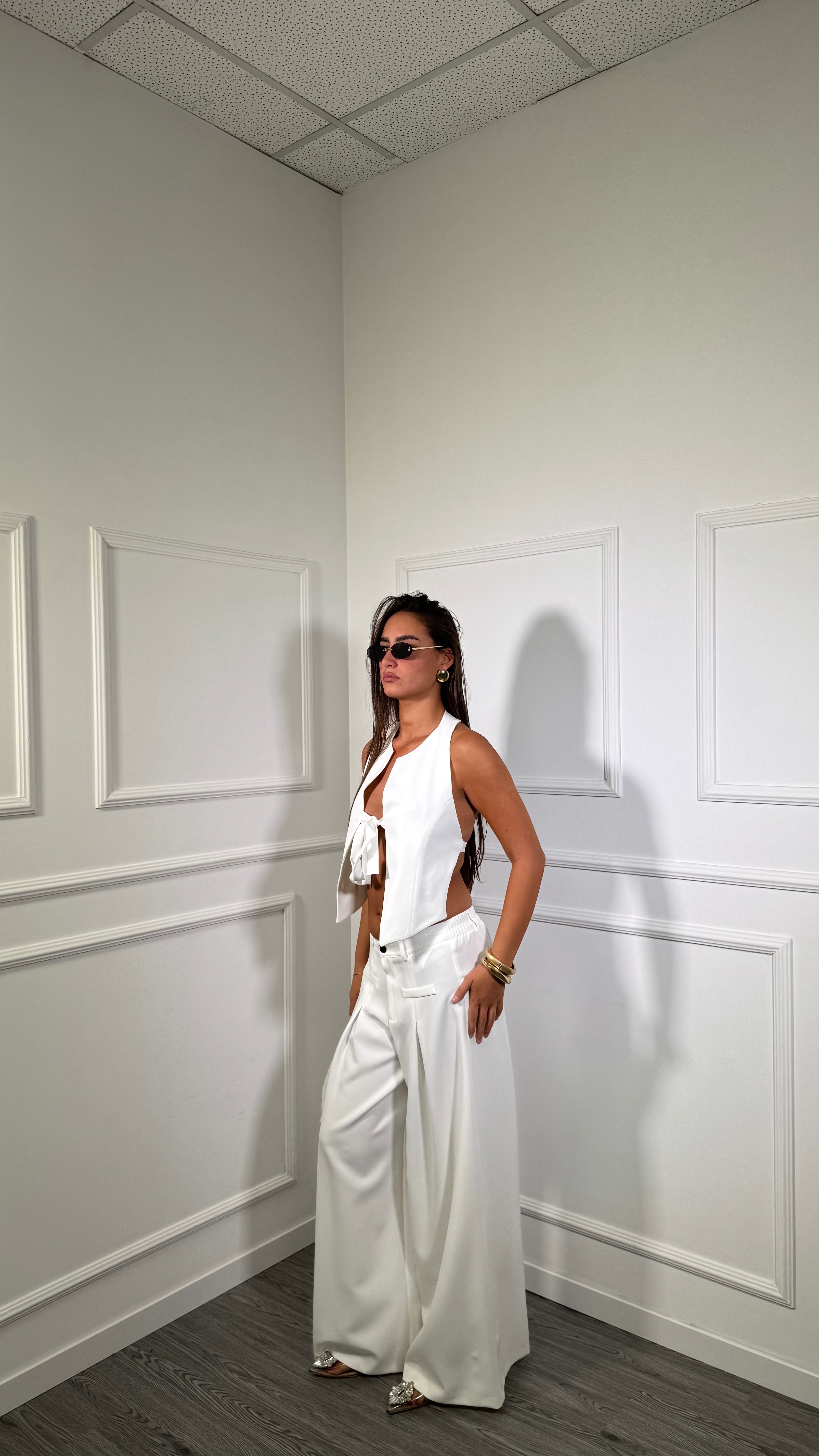 Tailleur con top by justwest bianco d202698